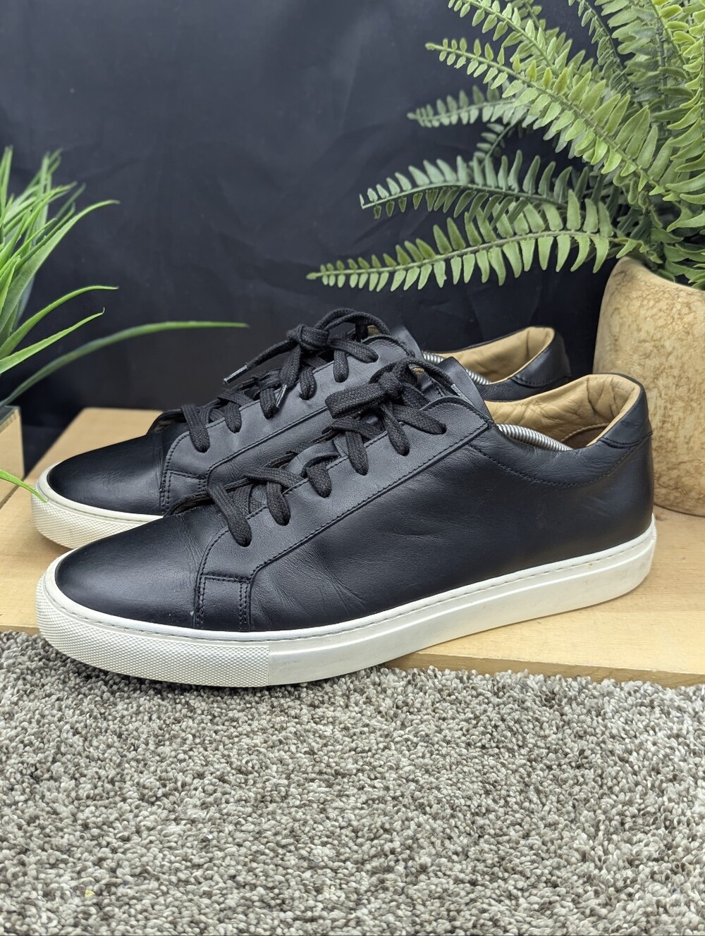 To Boot New York Gavin Mens Size 11.5 Hand Made Black Leather Lace Up Shoes